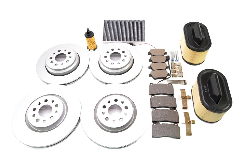 Maserati Ghibli Base brake pads rotors filter service kit #789