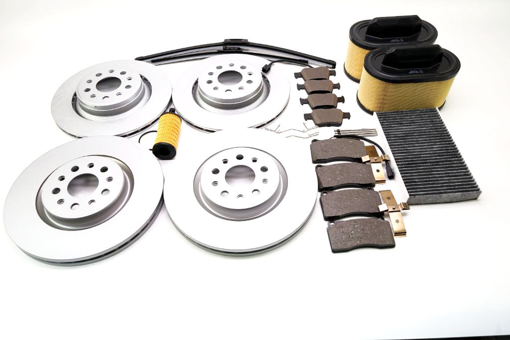 Maserati Ghibli Base brake pads rotors filter wipers service kit #796