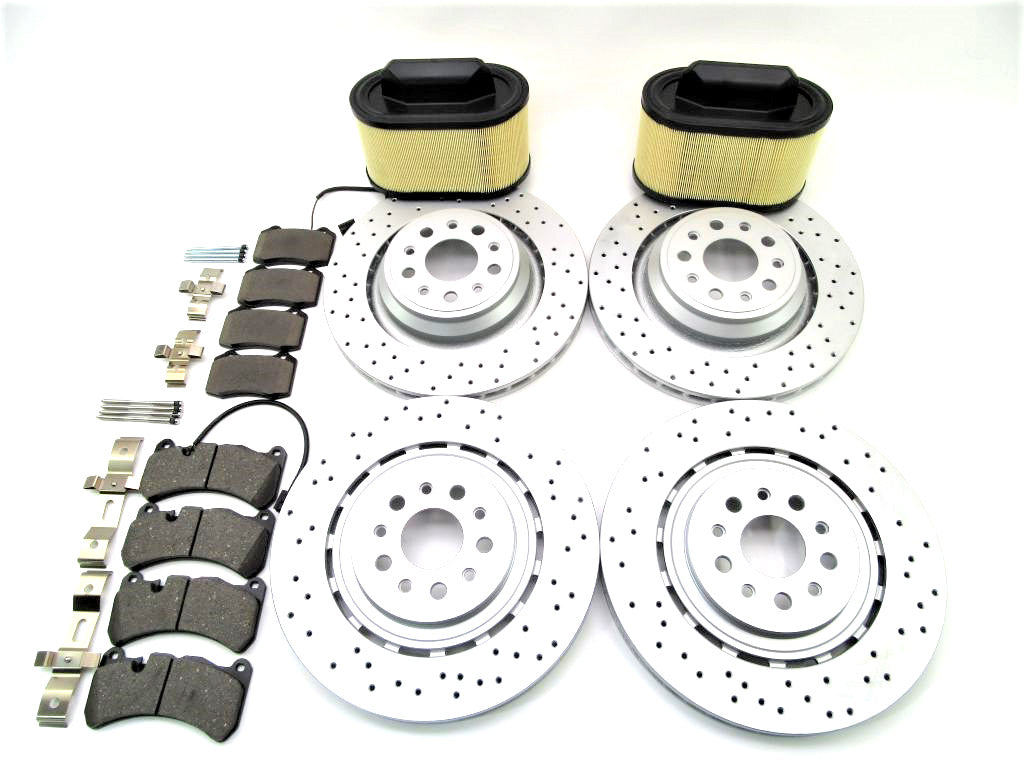 Maserati Ghibli Quattroporte brake pads rotors filters service kit #861 14-16