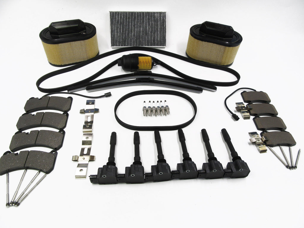 Maserati Ghibli Quattroporte brake pads filters coils belt service kit #328