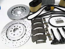 Load image into Gallery viewer, Maserati Ghibli Quattroporte brake pads rotors filters coils wiper blades service kit #332