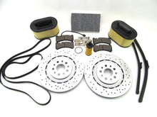 Load image into Gallery viewer, Maserati Ghibli Quattroporte front brake pads rotors filters belt service kit #868