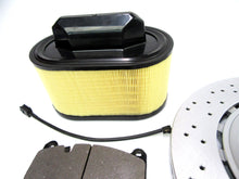 Load image into Gallery viewer, Maserati Ghibli Quattroporte 14-16 front rear brake pads rotors + 4 FILTERS #521