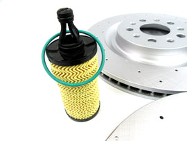 Maserati Ghibli Quattroporte 17-24 front rear brake pads & rotors FREE OIL FILTER #529