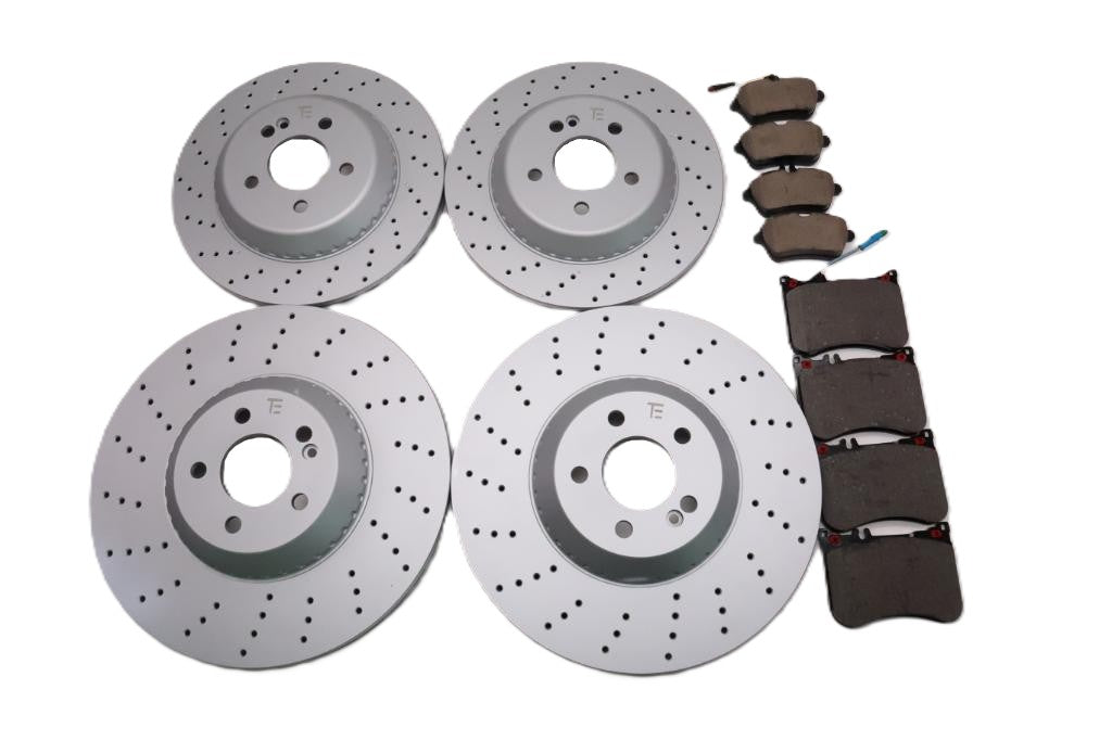 Mercedes S Class S550 S560 S450 front and rear brake pads & rotors TopEuro #2713