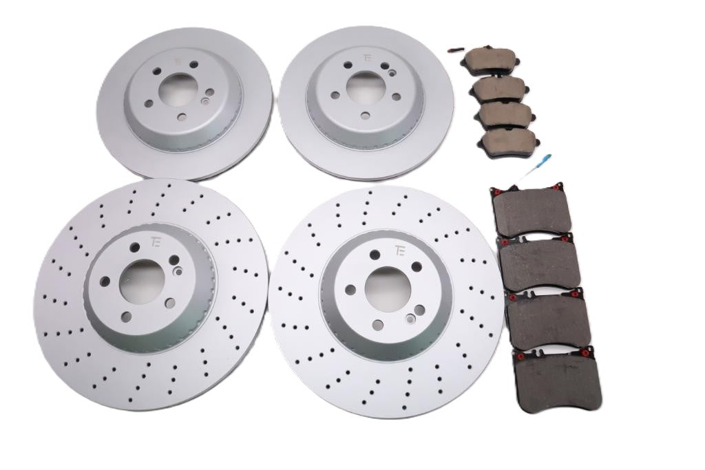 Mercedes S class S550 S560 S450 front and rear brake pads & rotors TopEuro #2717