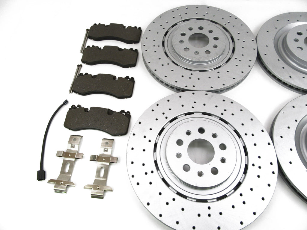 Maserati Quattroporte GTS front rear brake pads rotors TopEuro #680 2017-up