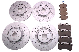 Mercedes E63 AMG S front rear brake pads & rotors Low Dust TopEuro #2702