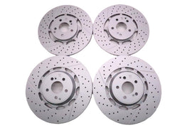 Mercedes E63 AMG S front rear brake disk rotors TopEuro #2703