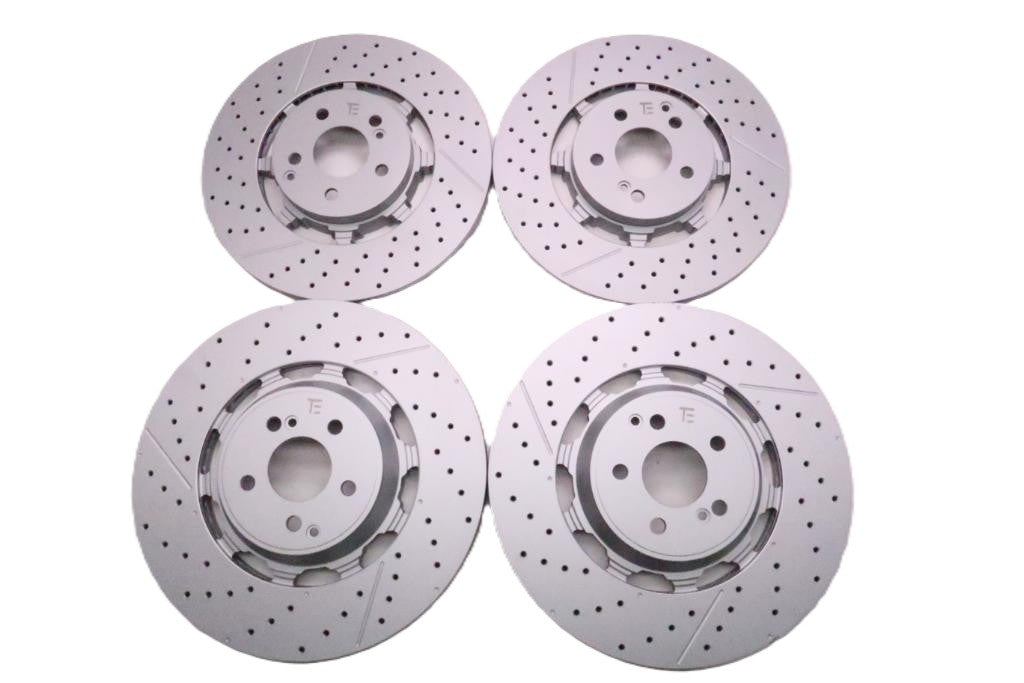 Mercedes E63 AMG S front rear brake disk rotors TopEuro #2703