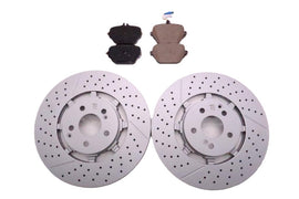 Mercedes E63 AMG S rear brake pads & rotors Low Dust TopEuro #2707