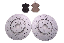 Mercedes E63 AMG S rear brake pads & rotors Low Dust TopEuro #2707