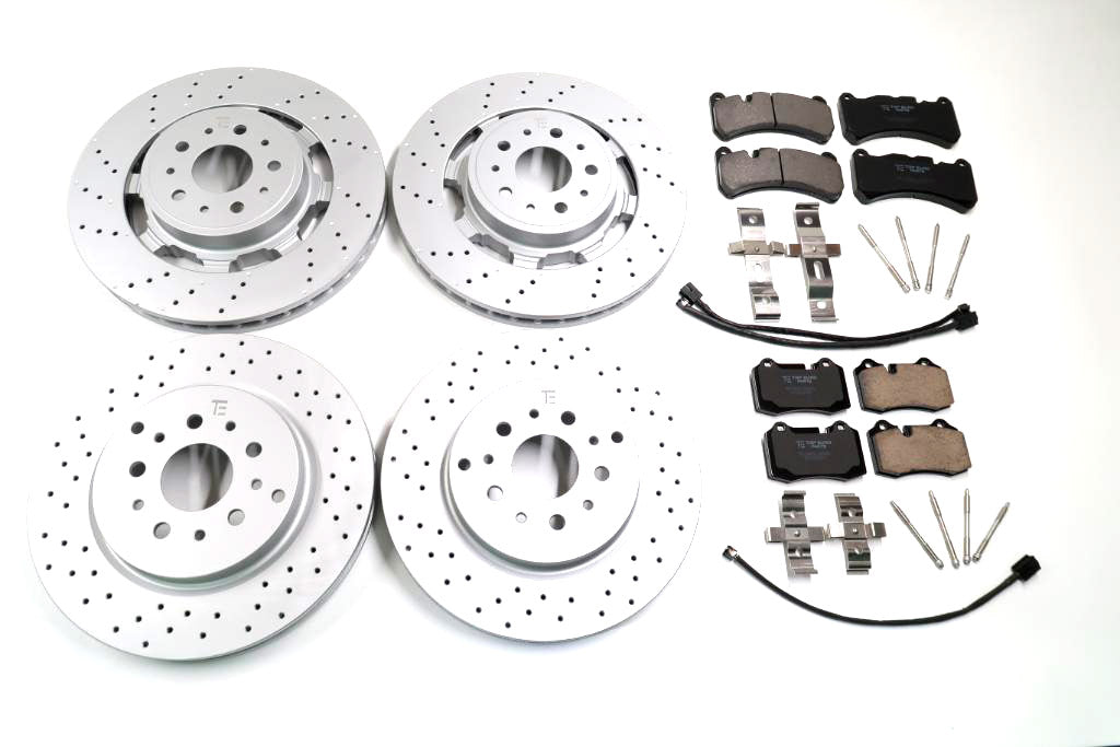 Maserati GranTurismo Gt front rear brake pads rotors set TopEuro #206 PREMIUM