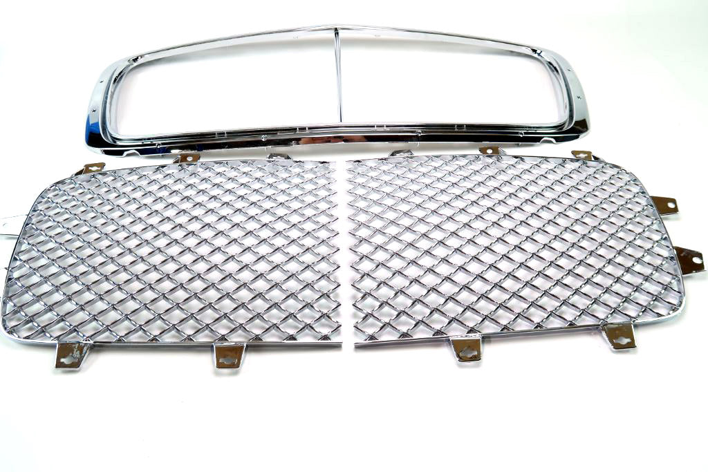 Bentley Continental Gtc Gt main radiator grille chrome inserts #1026
