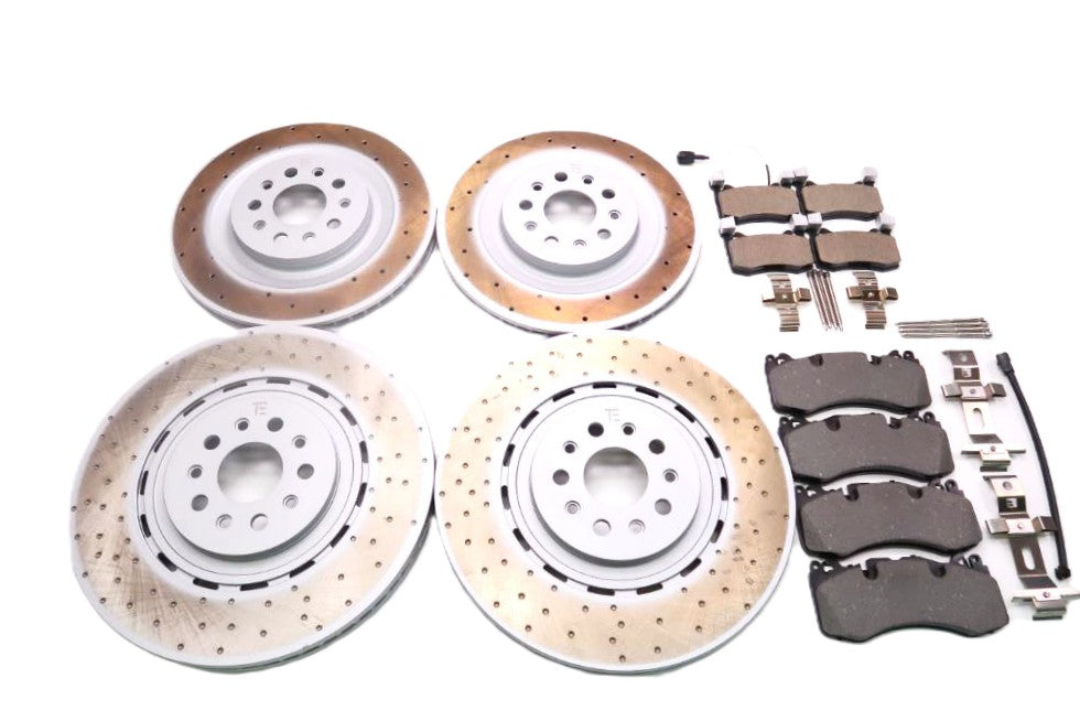 Maserati Ghibli 3.8 Trofeo front rear brake pads rotors TopEuro #2689