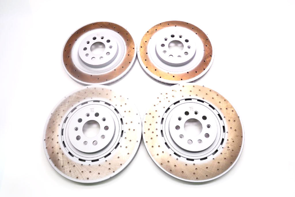 Maserati Ghibli 3.8 Trofeo front & rear brake disc rotors TopEuro #2690
