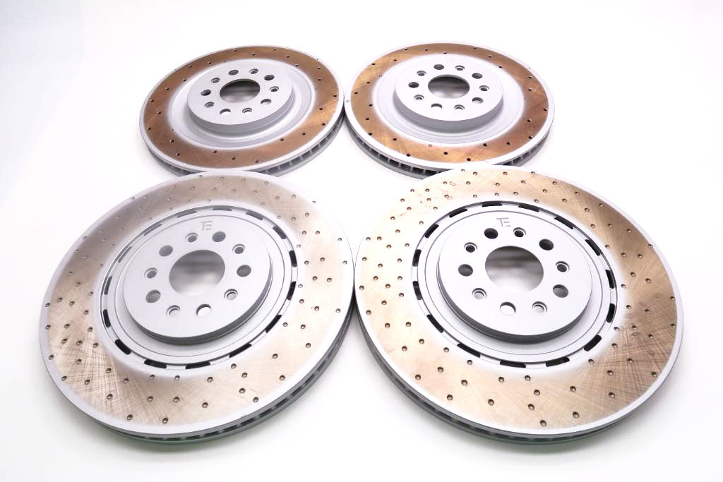 Maserati Ghibli 3.8 Trofeo front & rear brake disc rotors TopEuro #2690