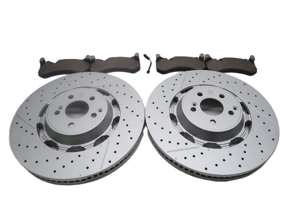 Mercedes E63 AMG S front brake pads & rotors TopEuro #2625