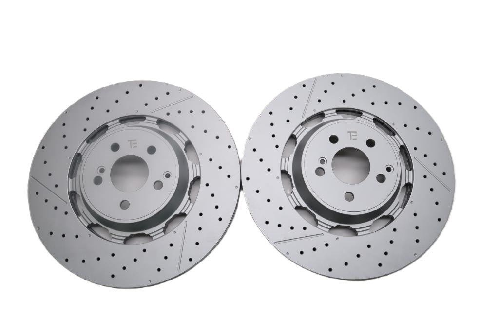 Mercedes E63 AMG S front brake disc rotors 2pcs TopEuro #2626