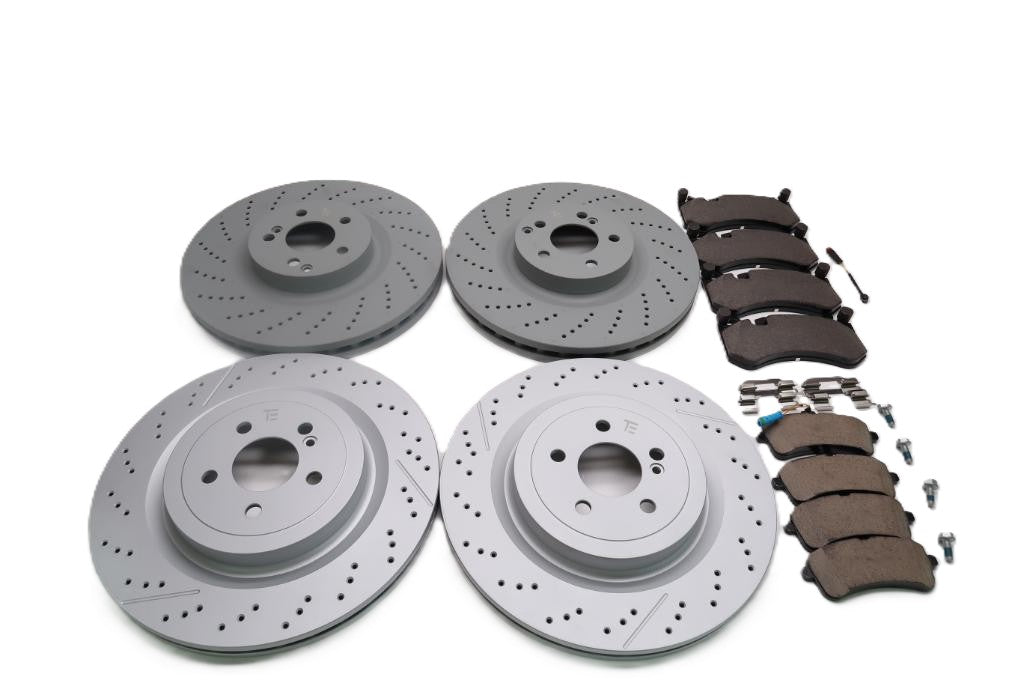Mercedes Benz C63 Amg front rear brake pads & rotors TopEuro #2645