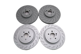Mercedes Benz C63 Amg front & rear brake disc rotors TopEuro #2646