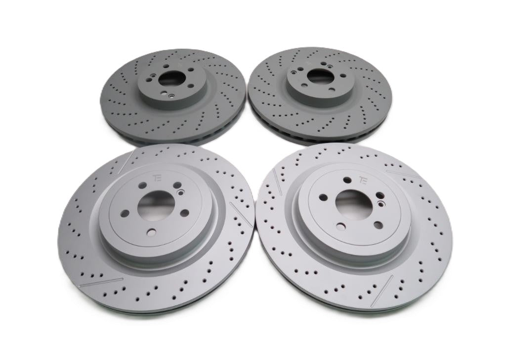 Mercedes Benz C63 Amg front & rear brake disc rotors TopEuro #2646