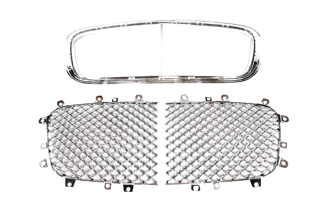 Bentley Continental Gtc Gt Flying Spur front center grille inserts + chrome trim #1268