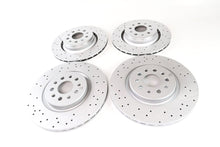 Load image into Gallery viewer, Maserati Ghibli Base front and rear drilled upgraded rotors #1434