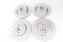 Load image into Gallery viewer, Maserati Ghibli Base front and rear drilled upgraded rotors #1434