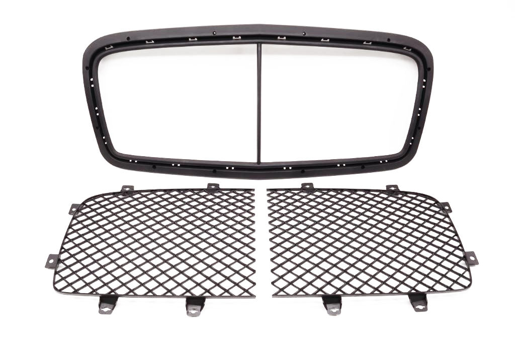 Bentley Continental Flying Spur main radiator flat black grille 3pcs #2758
