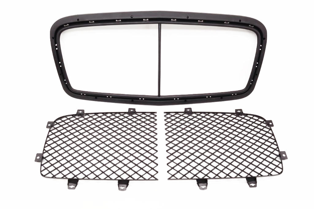 Bentley Continental Flying Spur main radiator flat black grille 3pcs #2758