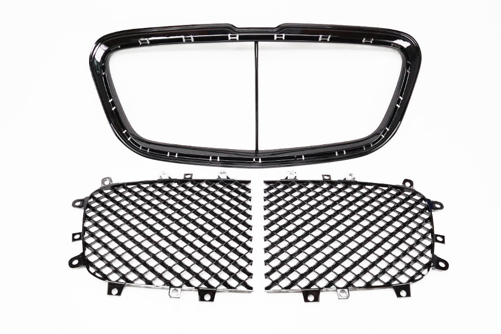 Bentley Continental Gtc Gt Flying Spur front black grille inserts & trim #2763