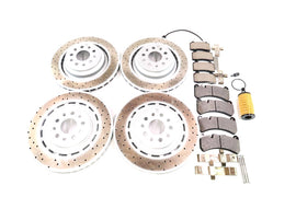 Maserati Ghibli Quattroporte front rear brake pads rotors + FREE oil filter 2014-16 #1332
