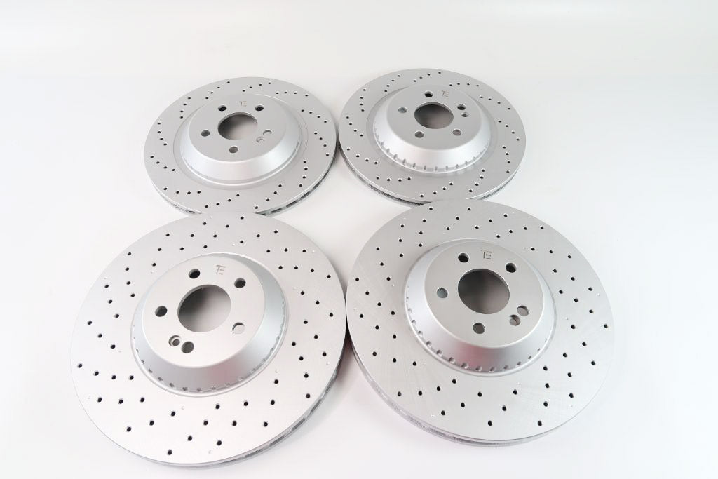 Mercedes S class S550 front rear brake pads & rotors TopEuro #1451