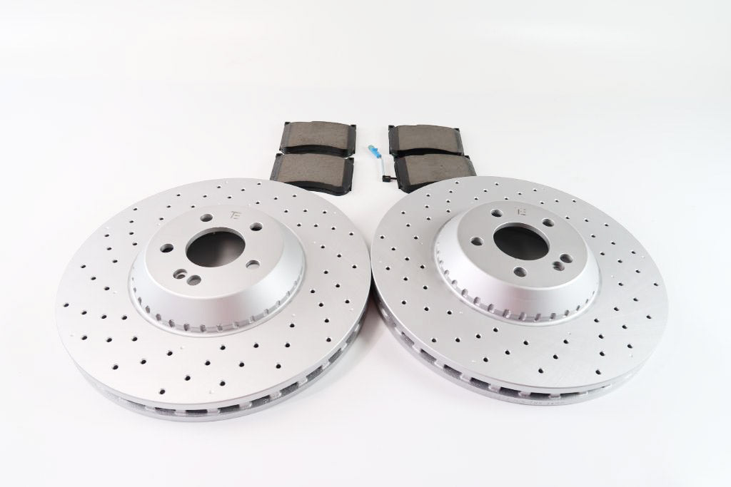 Mercedes S class S550 front brake pads and rotors TopEuro #667