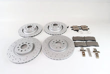 Load image into Gallery viewer, Maserati Ghibli Base front rear brake pads drilled upgraded rotors #1433