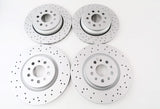 Maserati Ghibli Base front rear brake drilled upgraded rotors #1299