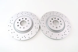 Maserati Ghibli Base front rear brake drilled upgraded rotors #1299
