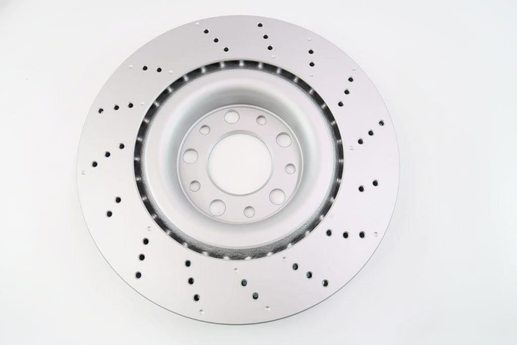 Alfa Romeo Stelvio front & rear brake rotors drilled upgrade TopEuro #1311